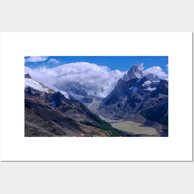 Patagonian andes mountain vista Wall Art by stevepaint